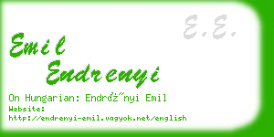 emil endrenyi business card